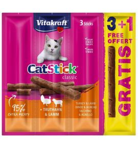 Vitakraft Cat Stick Classic indyk + jagnięcina 4szt (3+1 gratis)