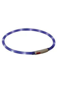 Trixie Opaska LED USB silikonowa XS-XL 70/1cm królewski niebieski