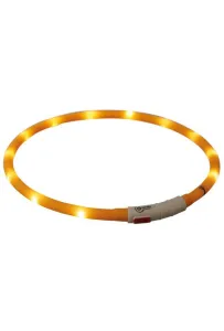 Trixie Opaska LED USB silikonowa XS-XL 70/1cm pomarańczowa