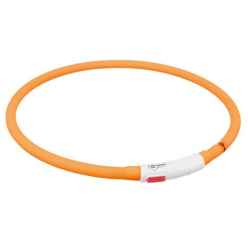 Trixie Opaska LED USB silikonowa XS-XL 70/1cm pomarańczowa