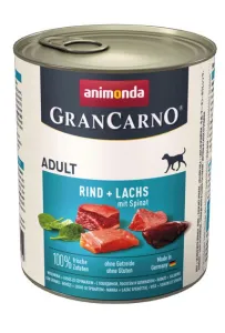 Animonda GranCarno Original Adult Rind Lachs Spinat Wołowina, Łosoś + Szpinak puszka 800g
