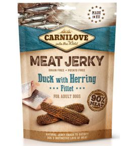 Carnilove Dog Jerky Duck & Herring Fillet - kaczka i filet ze śledzia 100g