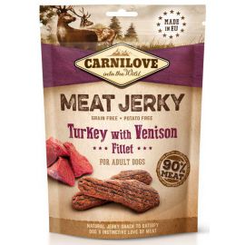 Carnilove Dog Jerky Turkey & Venison Fillet - indyk i filet z dziczyzny 100g