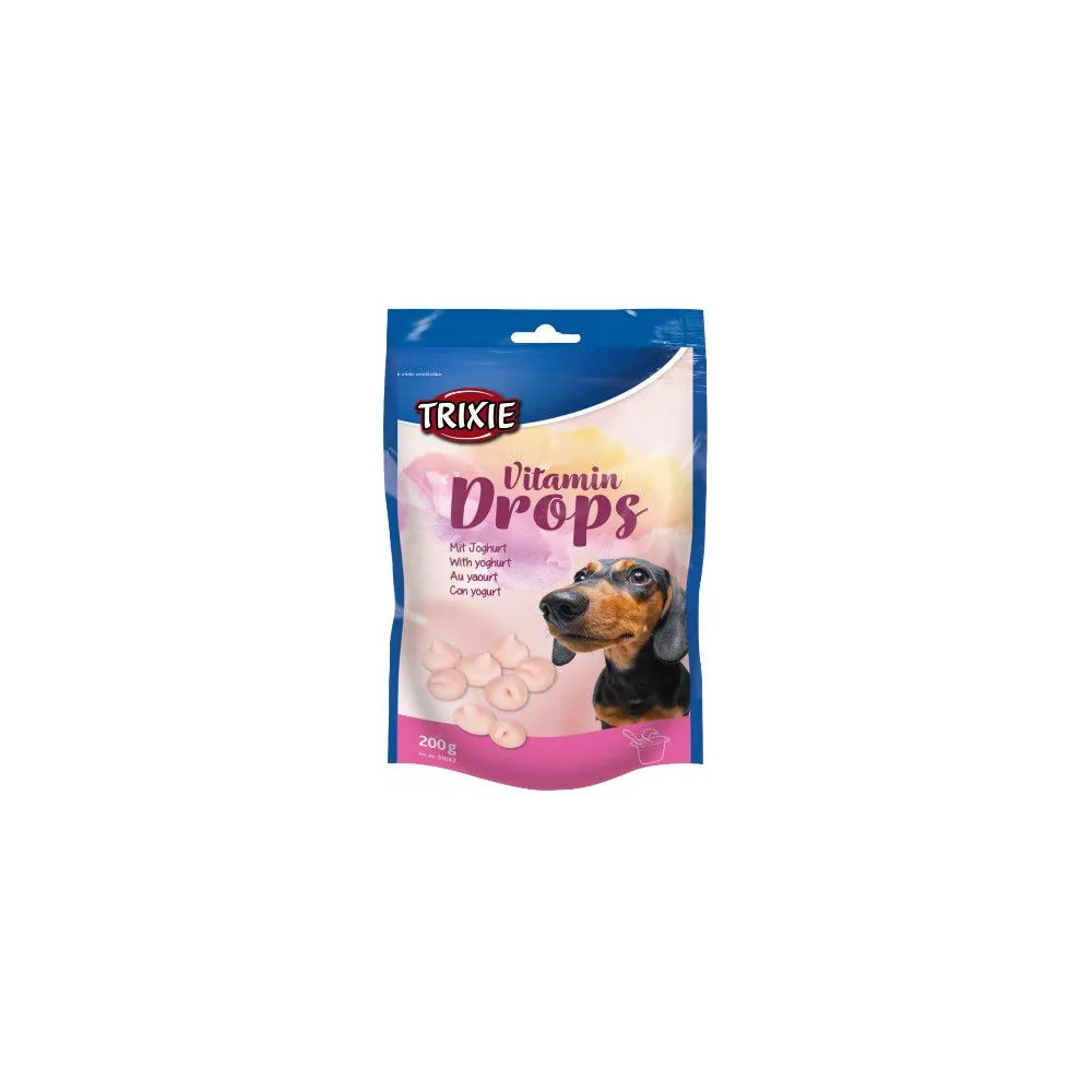 Trixie Dropsy jogurtowe z witaminami dla psa saszetka 200g [31643]