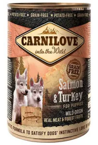 Carnilove Dog Wild Meat Salmon & Turkey Puppy - łosoś i indyk puszka 400g