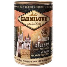 Carnilove Dog Wild Meat Salmon & Turkey Puppy - łosoś i indyk puszka 400g