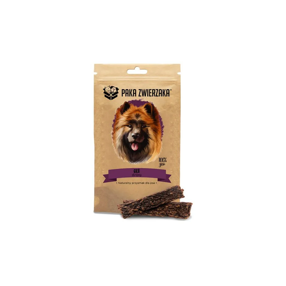 Paka Zwierzaka Stripsy Gęś 100% 70g