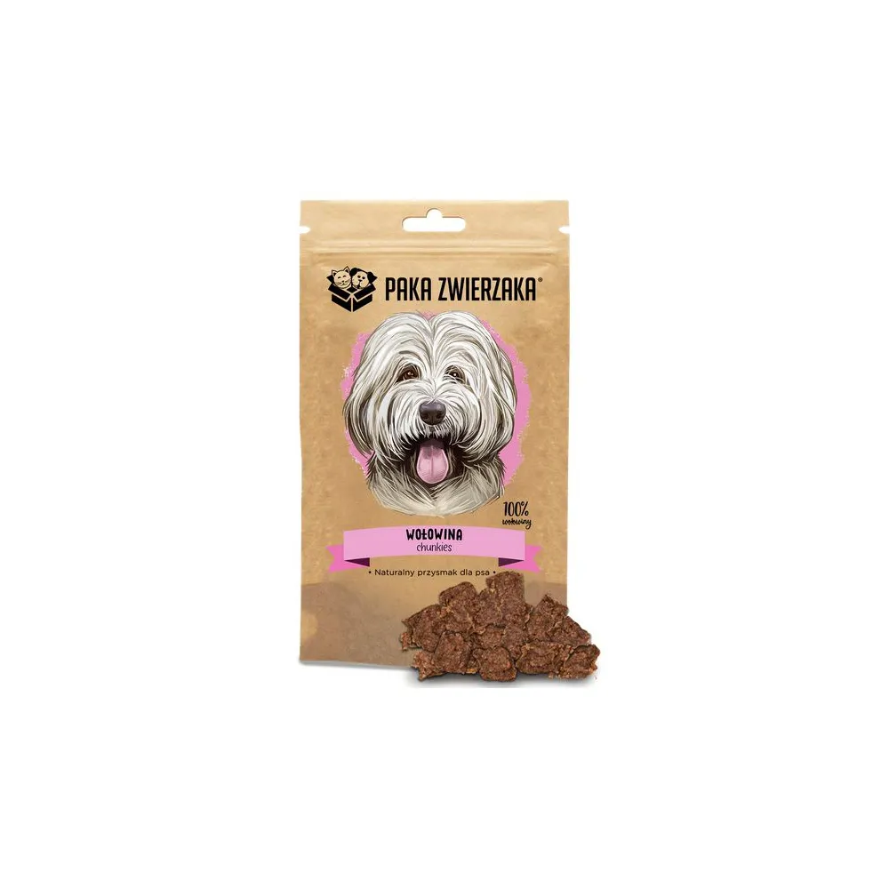 Paka Zwierzaka Chunkies Wołowina 100% 70g