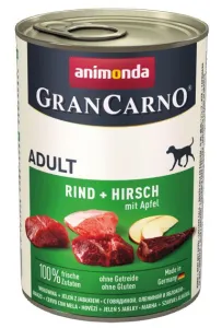 Animonda GranCarno Original Adult Rind Hirsch Apfel Wołowina, Jeleń + Jabłko puszka 400g
