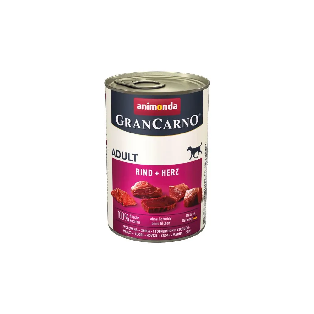 Animonda GranCarno Original Adult Rind Herz Wołowina + Serca puszka 400g