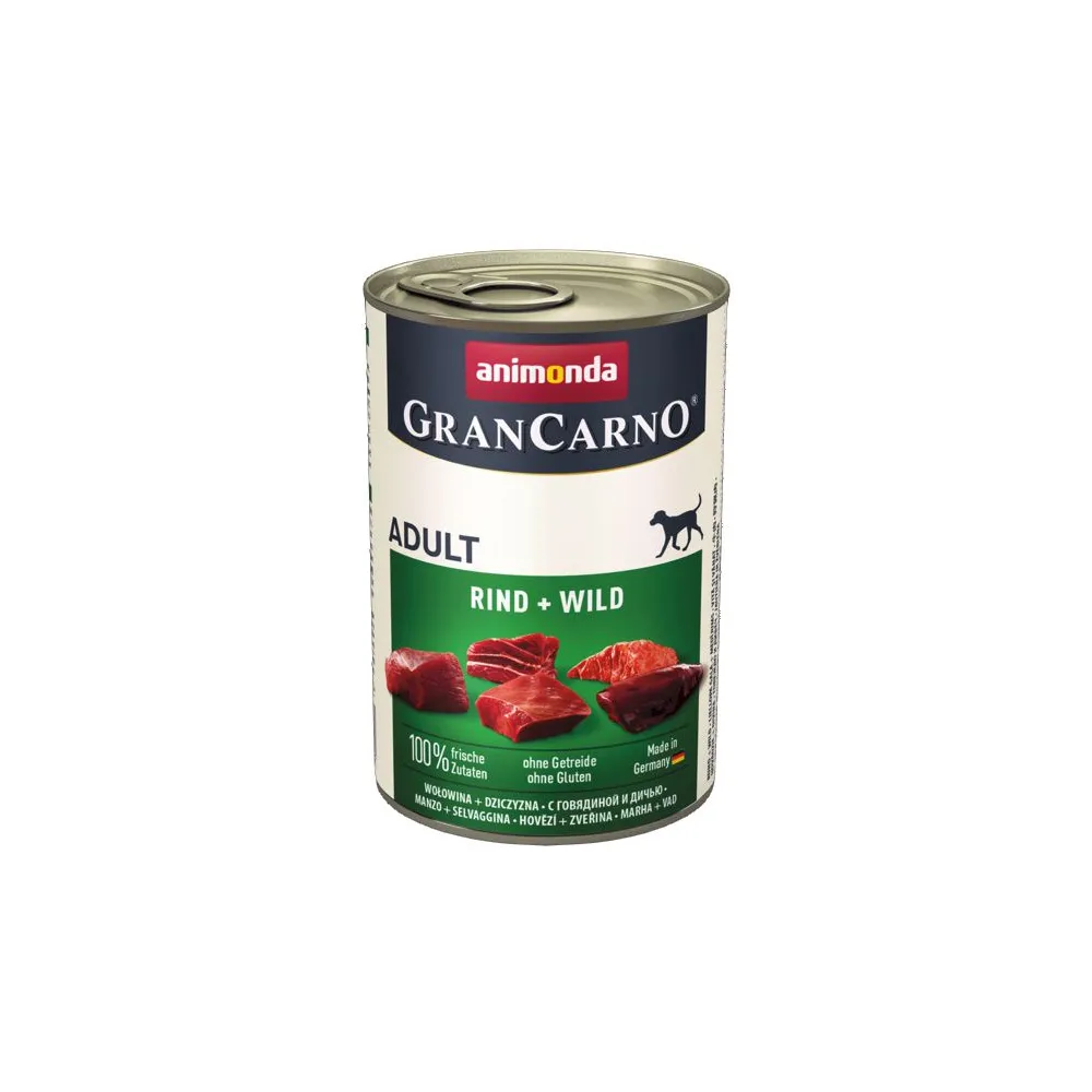Animonda GranCarno Original Adult Rind Wild Wołowina + Dziczyzna puszka 400g