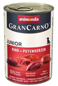 Animonda GranCarno Original Junior Rind Putenherzen Wołowina + Serca Indyka 400g