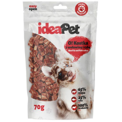 IdeaPet O! Kostka z wołowiną i rybą 70g