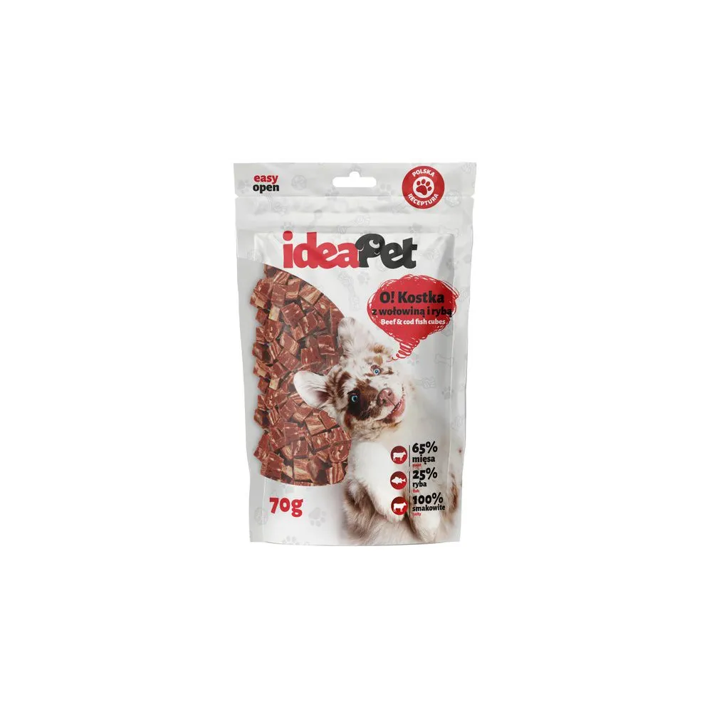 IdeaPet O! Kostka z wołowiną i rybą 70g