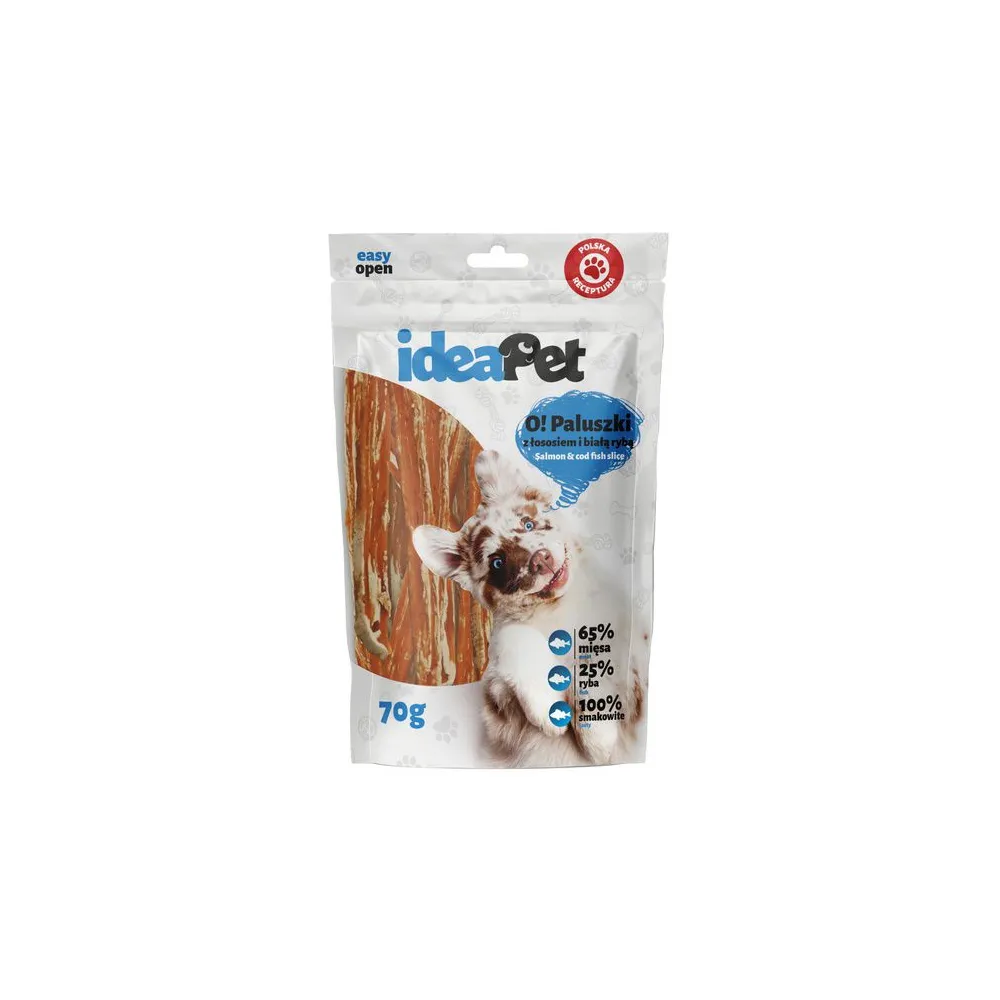 IdeaPet O! Paluszki z łososiem i białą rybą 70g