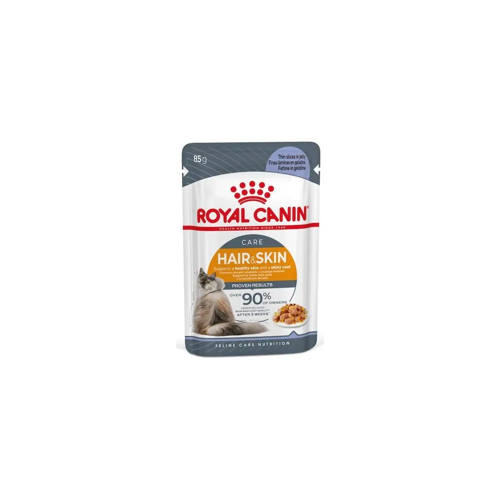 Royal Canin Hair & Skin Care karma mokra w galaretce dla kotów dorosłych, lśniąca sierść i zdrowa skóra saszetka 85g
