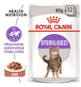 Royal Canin Sterilised w sosie karma mokra dla kotów dorosłych, sterylizowanych saszetka 85g