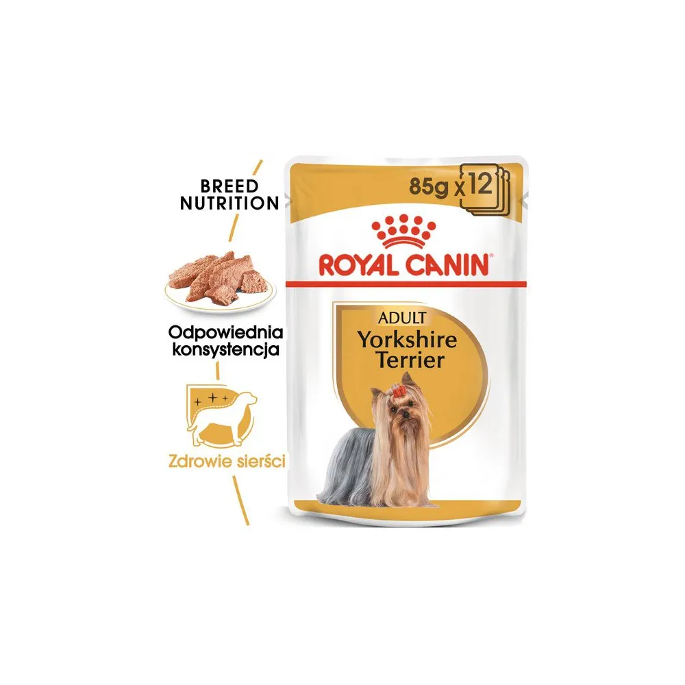 Royal Canin Yorkshire Terrier Adult karma mokra - pasztet, dla psów dorosłych rasy yorkshire terrier saszetka 85g