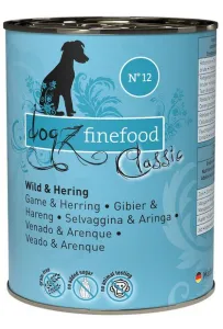Dogz Finefood Classic N.12 Dziczyzna i śledź puszka 400g