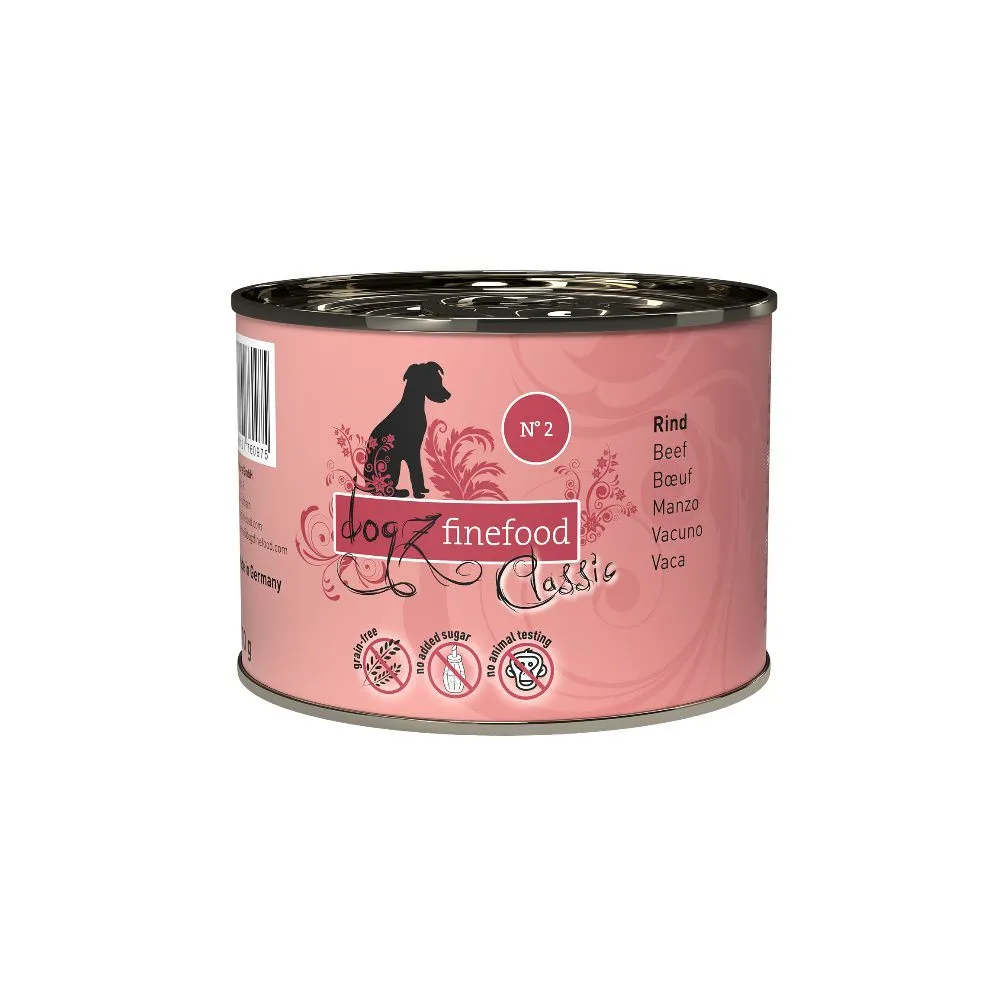 Dogz Finefood Classic N.02 Wołowina puszka 200g