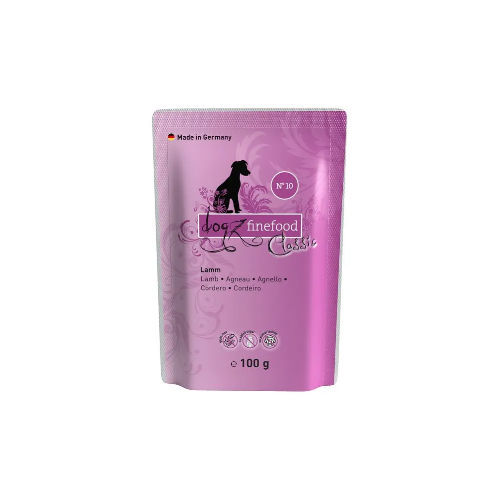 Dogz Finefood Classic N.10 Jagnięcina saszetka 100g