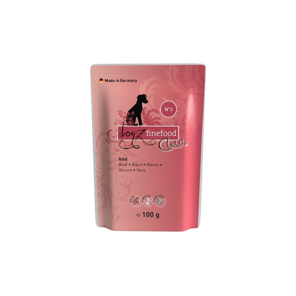 Dogz Finefood Classic N.02 Wołowina saszetka 100g