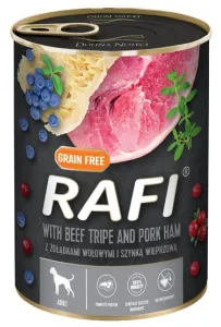 Rafi Pies Żołądki wołowe i szynka puszka 400g