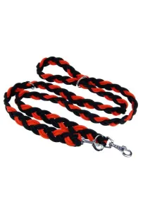 Champion Smycz Linka pleciona regulowana czarno-czerwona [LSPR (cz/r)]