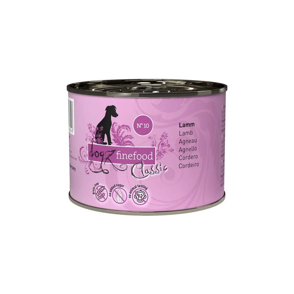Dogz Finefood Classic N.10 Jagnięcina puszka 200g