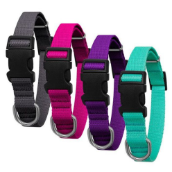 CHABA Obroża taśma regulowana gładka 20mm/46cm morska