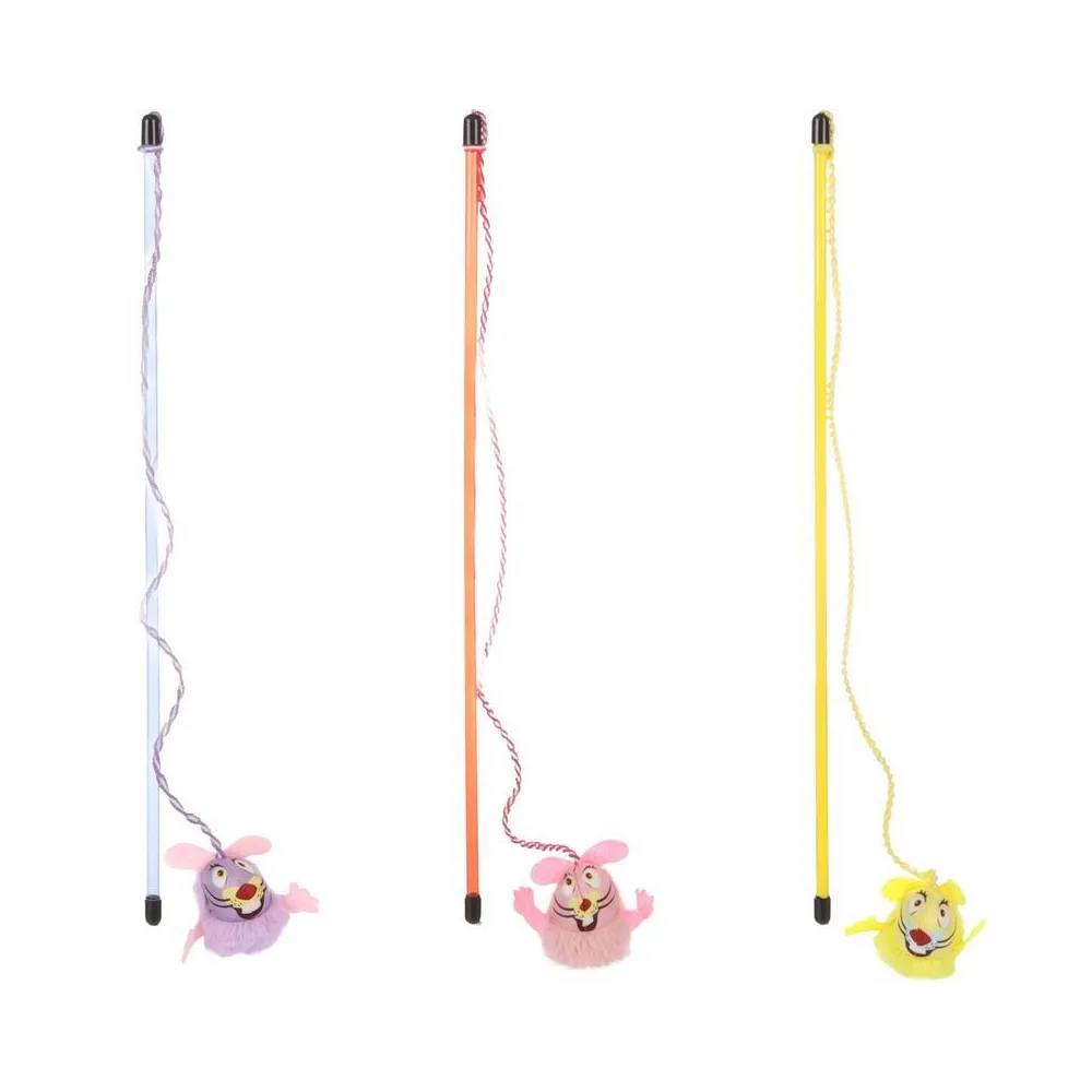 FLAMINGO WĘDKA DLA KOTA SZZUREK MIX KOLORÓW