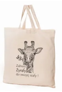 Torba bawełniana 38x42x10cm Zwierzaki - żyrafa