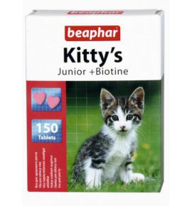 Beaphar Kitty's Junior + Biotine tabletki witaminowe 150szt