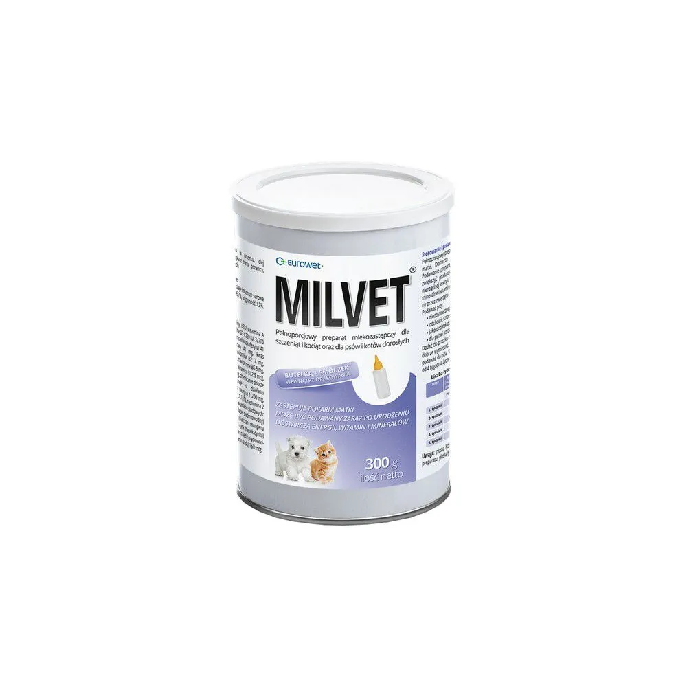 Milvet Preparat mlekozastępczy dla szczeniąt i kociąt 300g