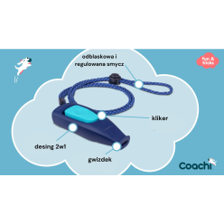Coachi Whizzclick Gwizdek Clicker 2W1 Navy Ciemny