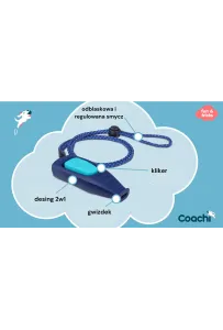 Coachi Whizzclick Gwizdek Clicker 2W1 Light Blue