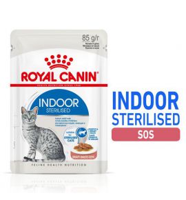 Royal Canin Indoor Sterilised sos karma mokra dla kotów dorosłych sterylizowanych, przebywających w domu saszetka 85g