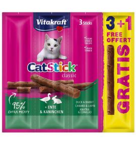 Vitakraft Cat Stick Mini królik + kaczka 4szt (3+1 gratis)