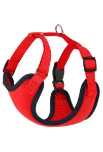 Dingo Szelki bezuciskowe z dwupaskową regulacją S czerwone