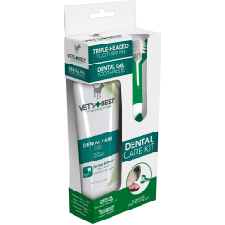 VET'S BEST DENTAL ŻEL+SZCZOTECZKA ZESTAW