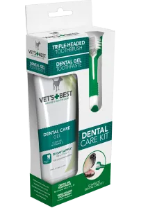 VET'S BEST DENTAL ŻEL+SZCZOTECZKA ZESTAW
