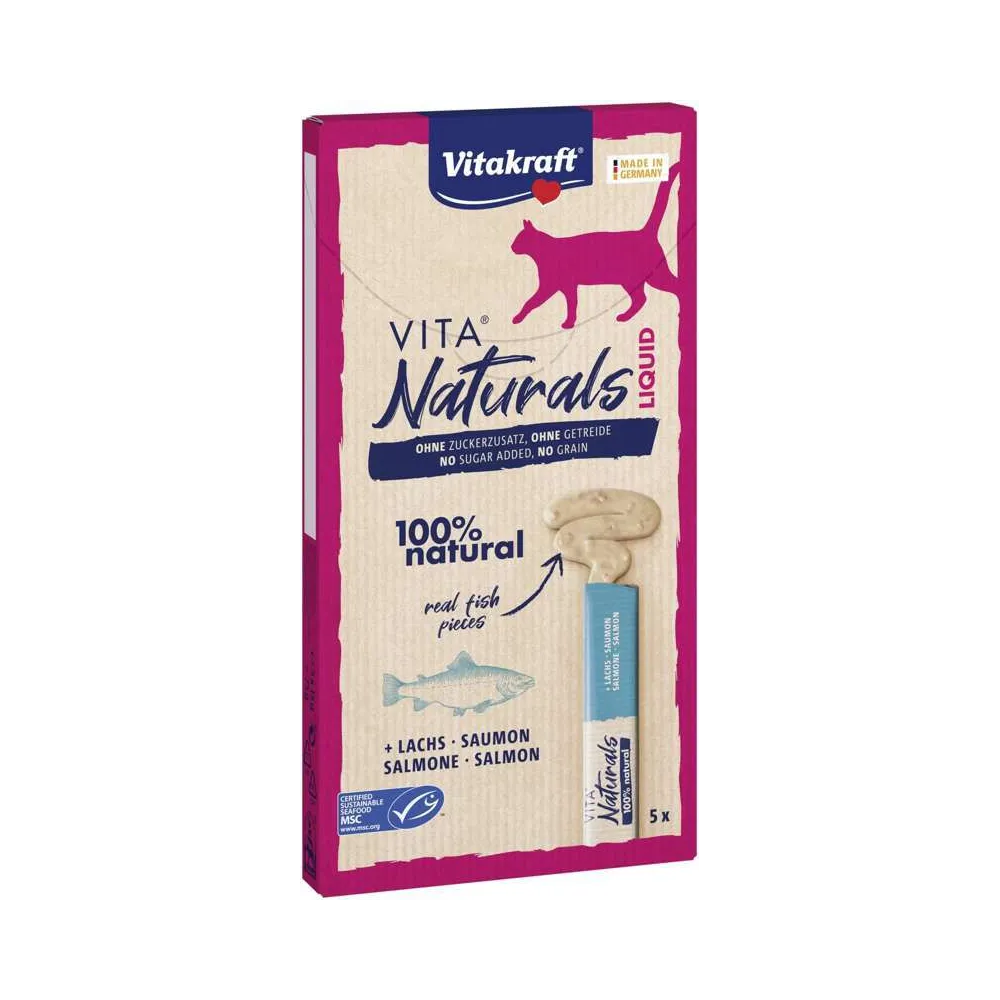 Vitakraft Kot 6X15G Naturals Liquid  Salmon /11