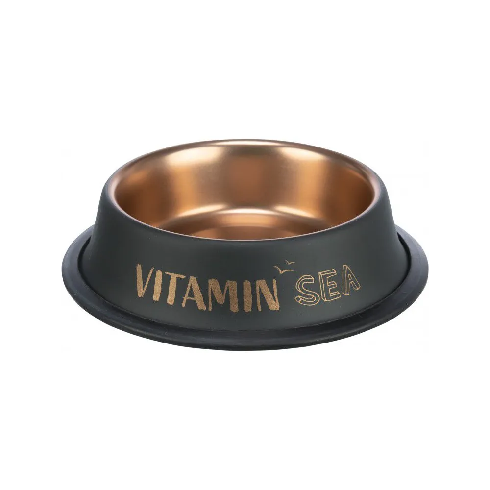 Trixie Be Nordic Miska Metalowa dla Psa i Kota – 200 ml, Antypoślizgowa