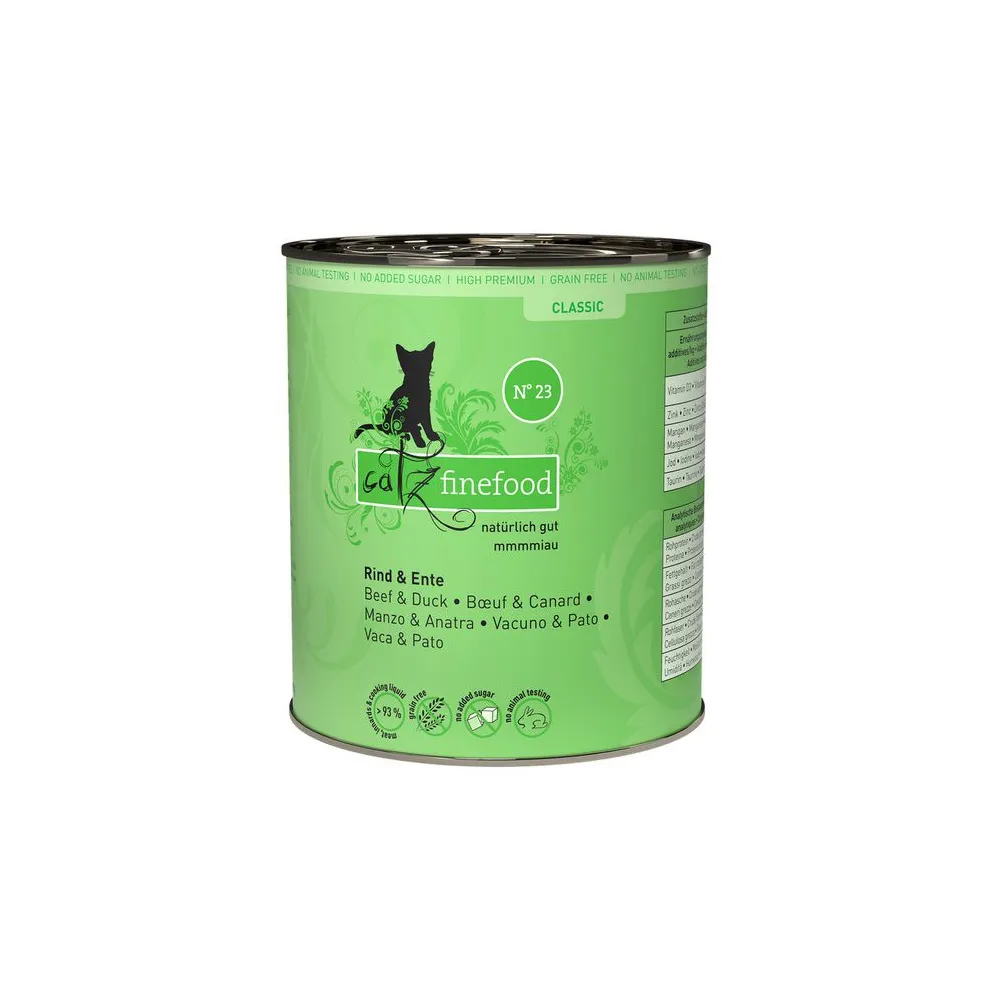 Catz Finefood Classic N.23 Wołowina i Kaczka puszka 800g