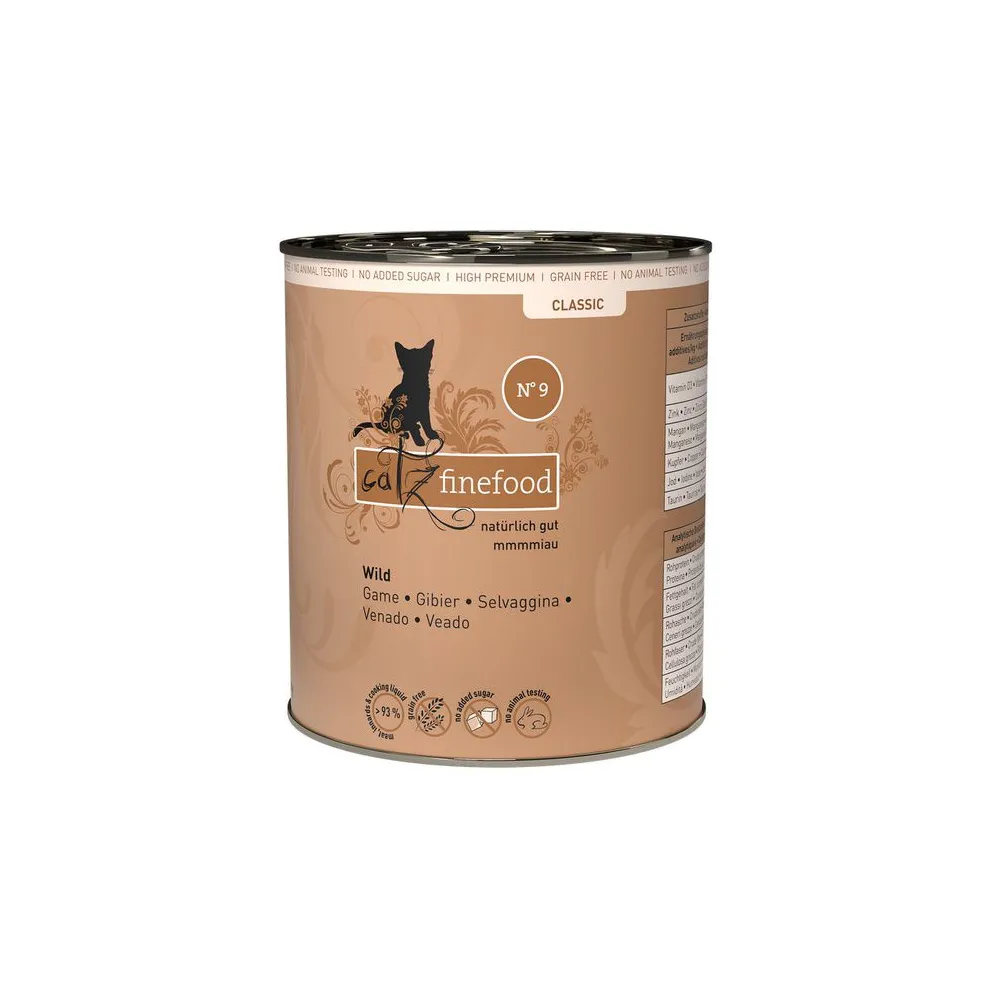 Catz Finefood Classic N.09 Dziczyzna puszka 800g