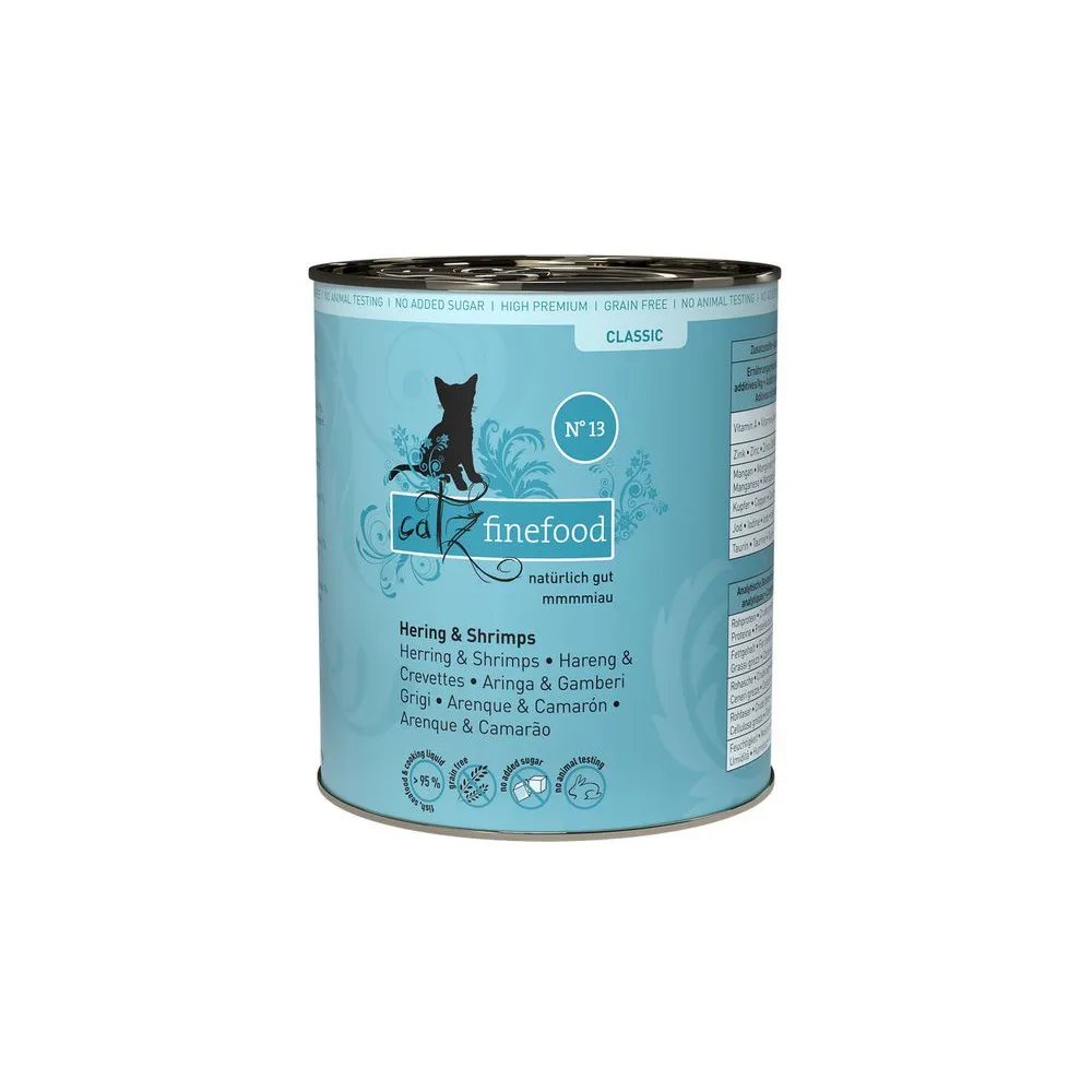 Catz Finefood Classic N.13 Śledź i Krewetki puszka 800g