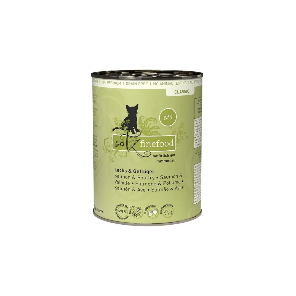Catz Finefood Classic N.05 Łosoś i drób puszka 400g