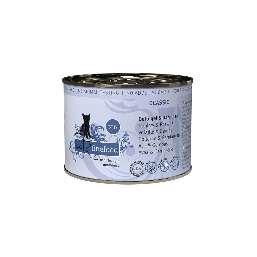 Catz Finefood Classic N.17 Drób i Krewetki puszka 200g