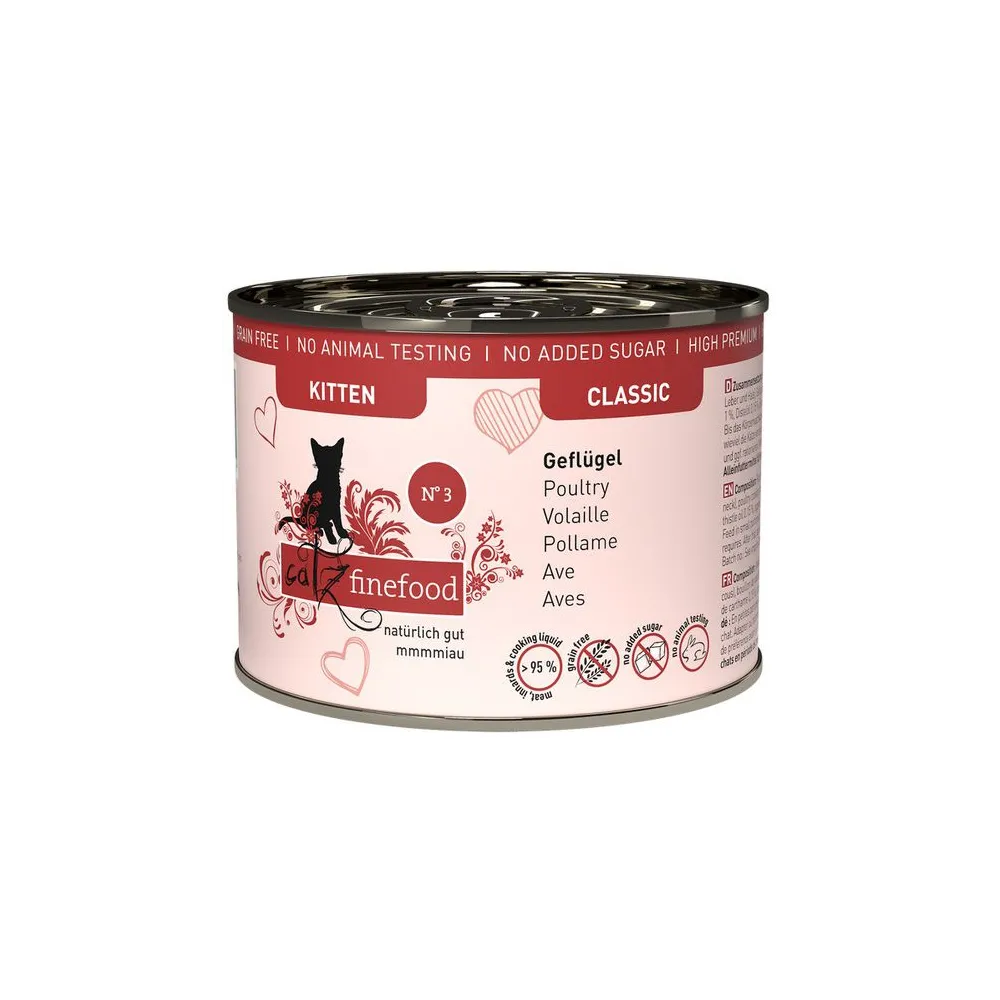 Catz Finefood Classic Kitten N.03 Drób puszka 200g