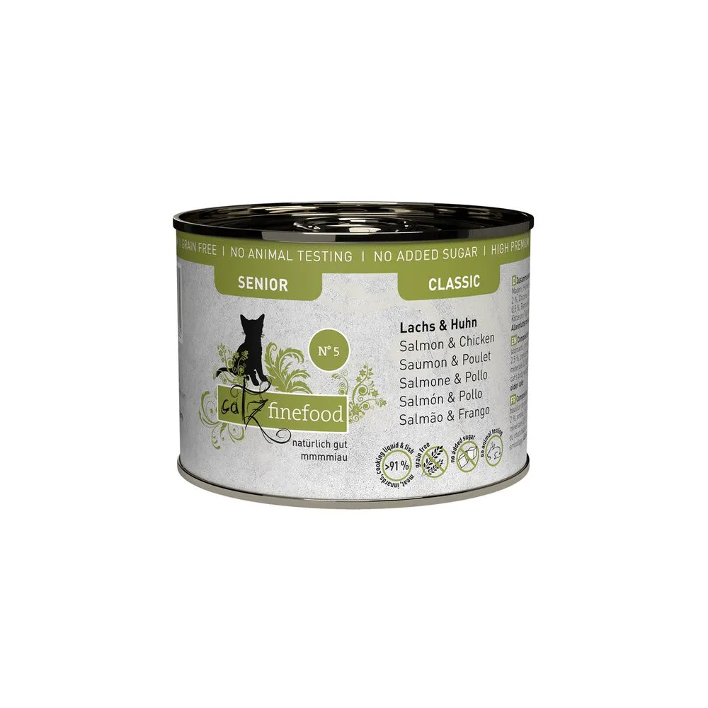 Catz Finefood Classic Senior N.05 Łosoś i kurczak puszka 200g